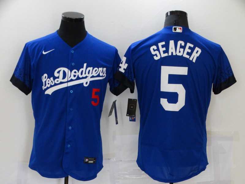 Dodgers 5 Corey Seager Royal 2021 City Connect Flexbase Jersey,We sell and wholesale Dodgers 5 Corey Seager Royal 2021 City Connect Flexbase Jersey on line form chian!